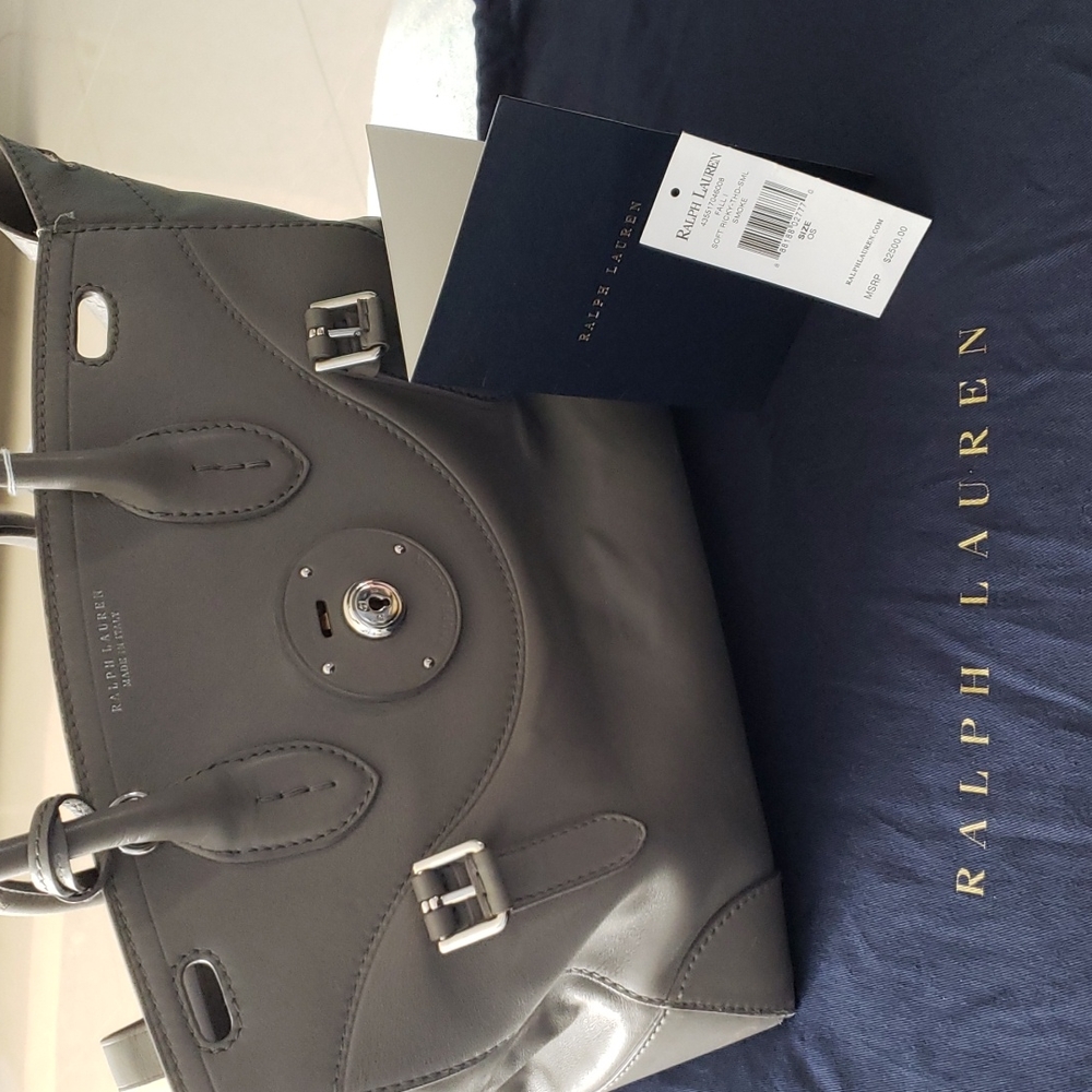 Ralph Lauren Soft Ricky Gray Satchel